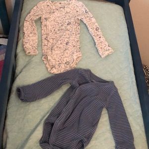 Two cross button boys onesies!